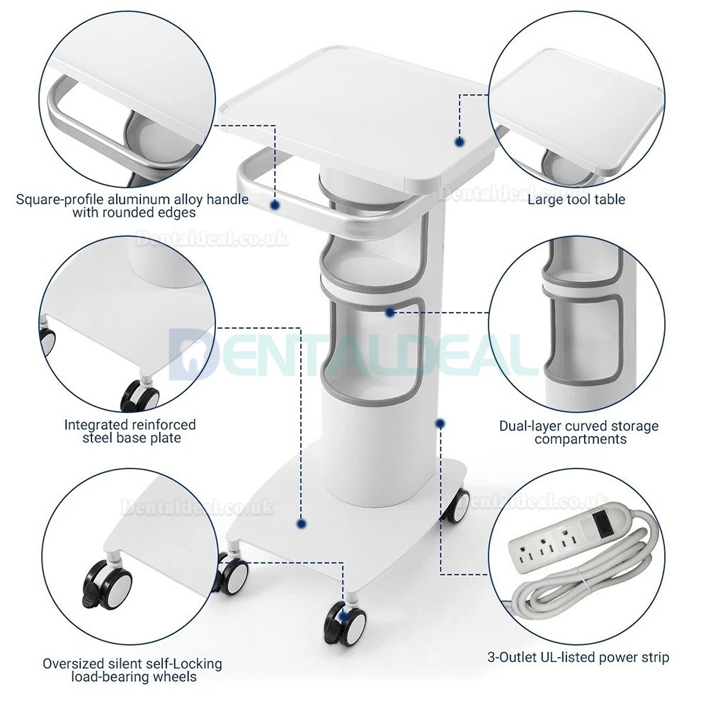 Likaymo GM-1 Mobile Dental Trolley Cart with 360°Rollers Aluminum Alloy